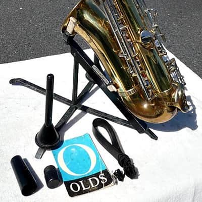 Vintage F. E. OLDS Parisian Ambassador Alto Sax w Neck, Mouthpiece + Case - Good Pads - France - VGC image 7