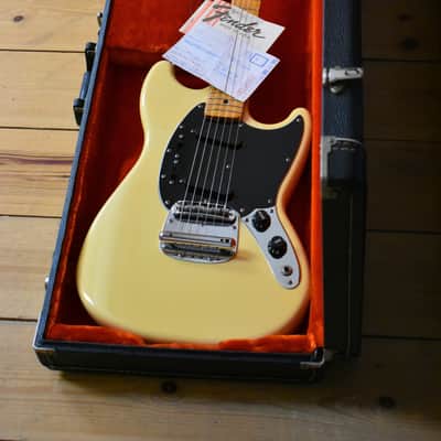 1978 Fender Mustang Olympic White w/OHSC & Paperwork image 5