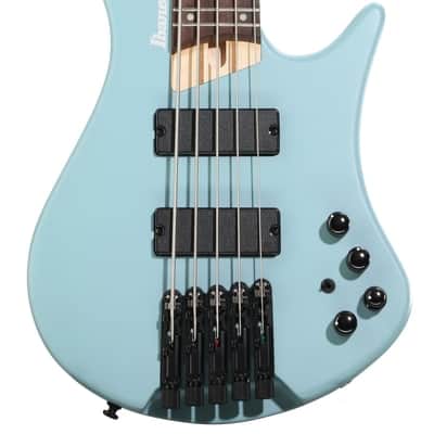 Ibanez Bass Workshop EHB605 5-string Electric Bass Guitar - Purist Blue Matte image 2