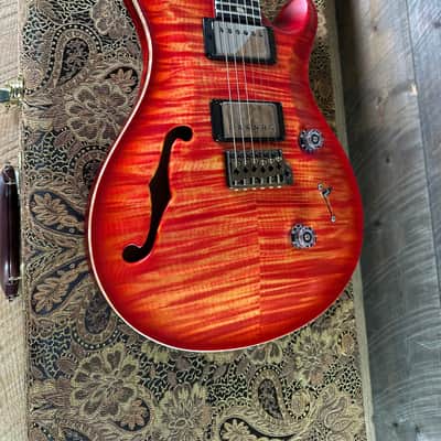 PRS Wood Library Custom 24 Fatback Semi-Hollow! - Blood Orange 425091 image 15