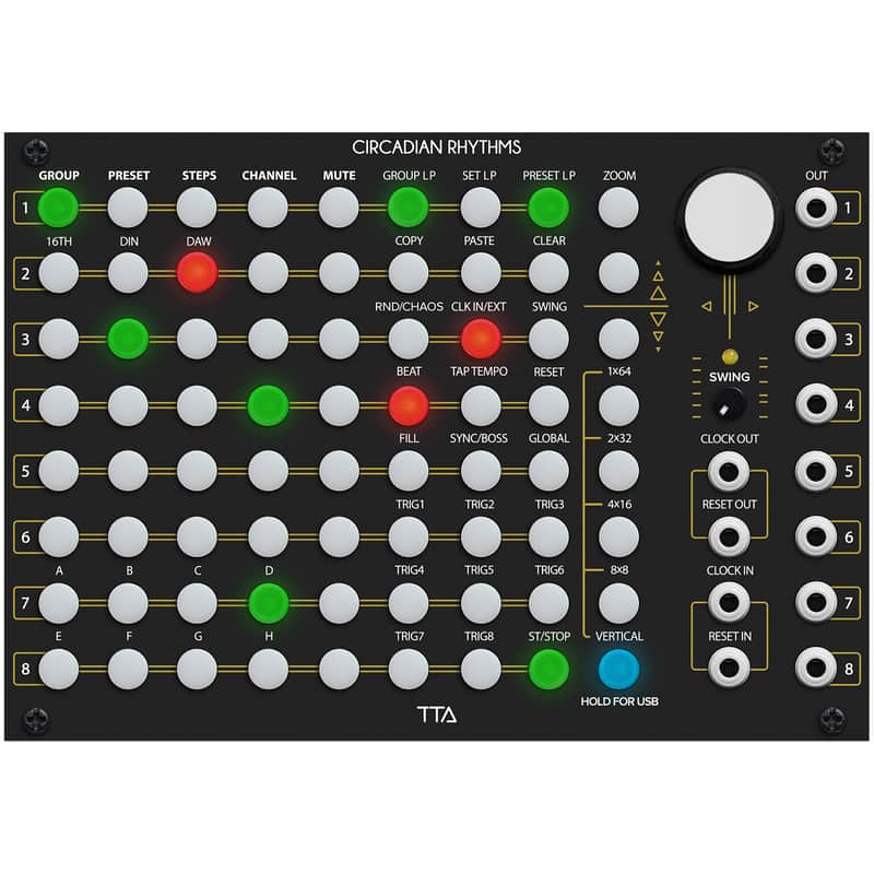 Tiptop Audio Circadian Rhythms Grid Sequencer Module - Black image 1