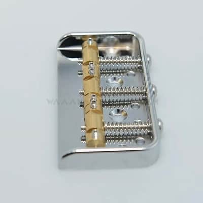Short Vintage Telecaster Tele Style Guitar Fixed Bridge with Brass Saddles image 3