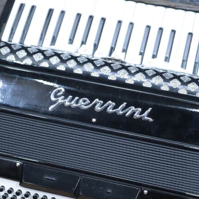 Guerrini Model 624 Black Piano Accordion 120-Bass 41-Key 5-Treble Switch w/Case image 13