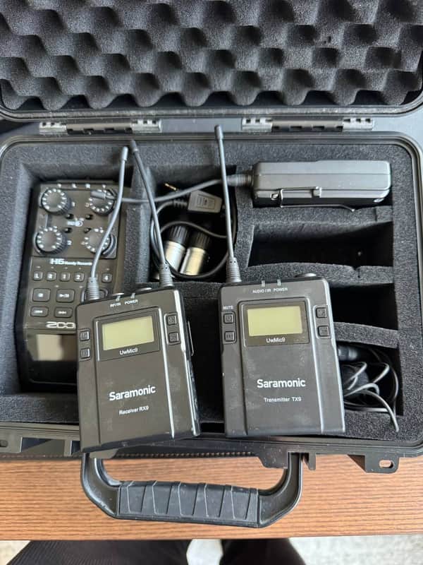 Zoom H6 Handy Recorder + Saramonic UwMic9 Wireless Set in Case image 1