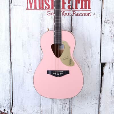 Gretsch G5021E Rancher Penguin Parlor Acoustic Electric Guitar Shell Pink image 2