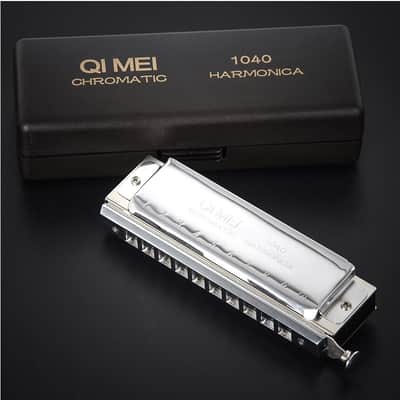 Chromatic Harmonica French Harp Mouth Organ Blues Harp C Key 10 Holes 40 Tones image 2