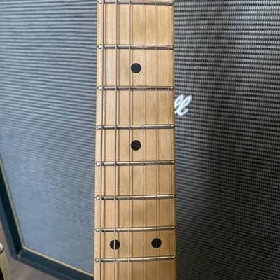 EVH Striped Series Electric Guitar - White with Black Stripes image 5