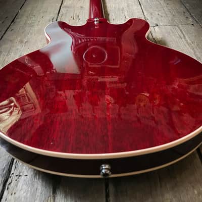 2009 Gibson Custom Shop 336 F in Cherry finish with hard shell case and COA image 9