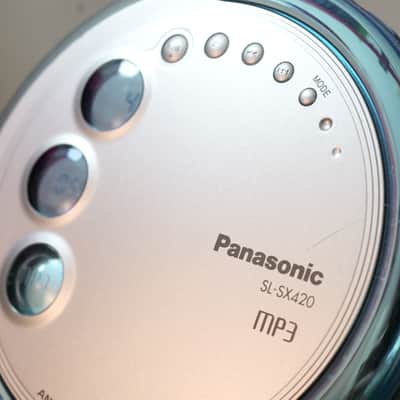 Panasonic SL-SX420 early 2000s CD Player Y2K Bubble Design Silver and Blue image 2