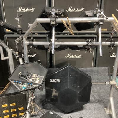Simmons Rick Allen's Def Leppard, Hysteria Tour, Drum Set and Rack 1986-1987 - Black/Silver image 3