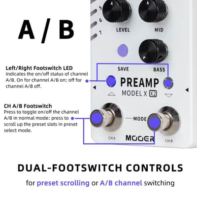 Mooer Preamp Pedal Guitar Effects Pedal with 14 Preamp Models 3 Global Cabinet Simulation Files (X2)  (Price includes the import duty for US buyer) image 4