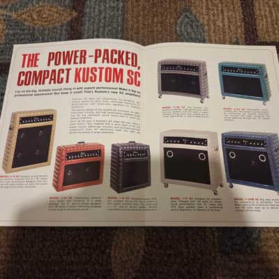 Vintage 1970 Kustom SC Amplifier Catalog! Original Case Candy, Paperwork! image 2