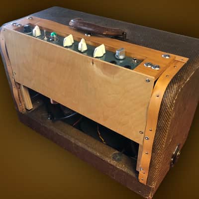 Handwired Blackface Champ clone by Rick Crownover –- 3 band eq, variable negative feedback, in Vintage Projector Case image 7