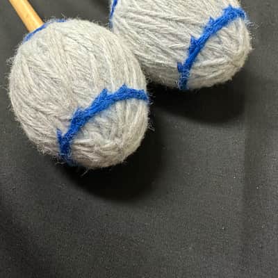 Vintage Mike Balter 17, Bass Marimba Mallets, Extra-Soft,  Light Blue, 1990s, Birch Handles - MINT image 6