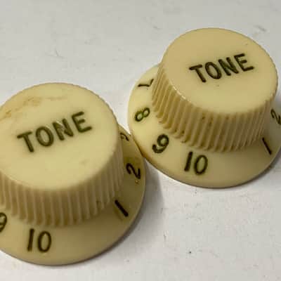 1982 Fender Fullerton USA Stratocaster Tone knob pair original vintage image 3
