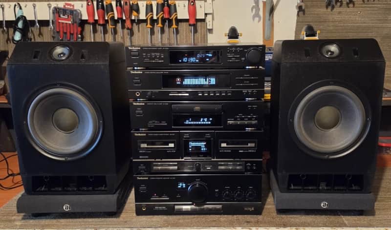 VINTAGE TECHNICS STEREO SYSTEM/MADE IN JAPAN/BOSE/EQ/AMP/TAPE DECKS