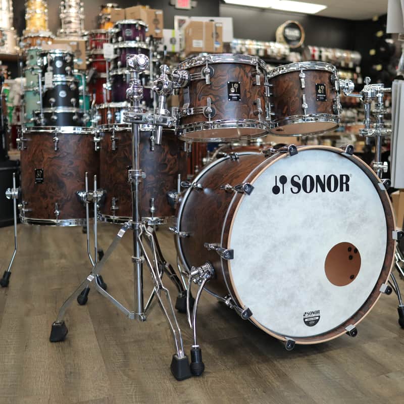 Demo Sonor Momentum Beech 5-pc Shell Pack 22/10/12/14/16 (California Burl) image 1