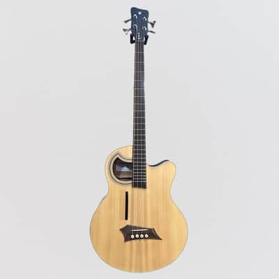Warwick RockBass Alien Standard 4 String Acoustic Electric Bass Guitar - Natural image 5