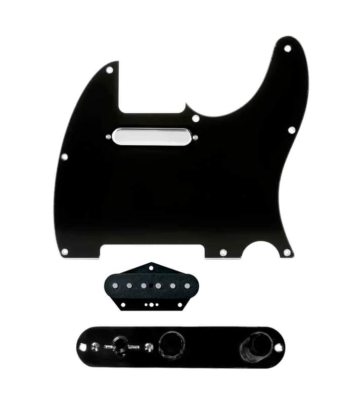 920D Custom Texas Grit 4 Way Loaded Pickguard Black / Black for Tele Guitar image 1