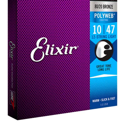 11150 Polyweb 10/47 Light 12-String Elixir image 6