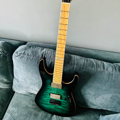 ESP E-II M-II NT Black Turquoise Burst image 2