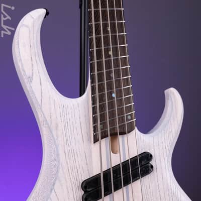 Ibanez BTB865MS 5-String Bass Workshop Transparent White Flat image 4