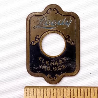 Leedy "Elkhart,Ind USA"Blue/Brass Badge Snare/Bass/Tom Drum Vintage 1930-40s USA image 1