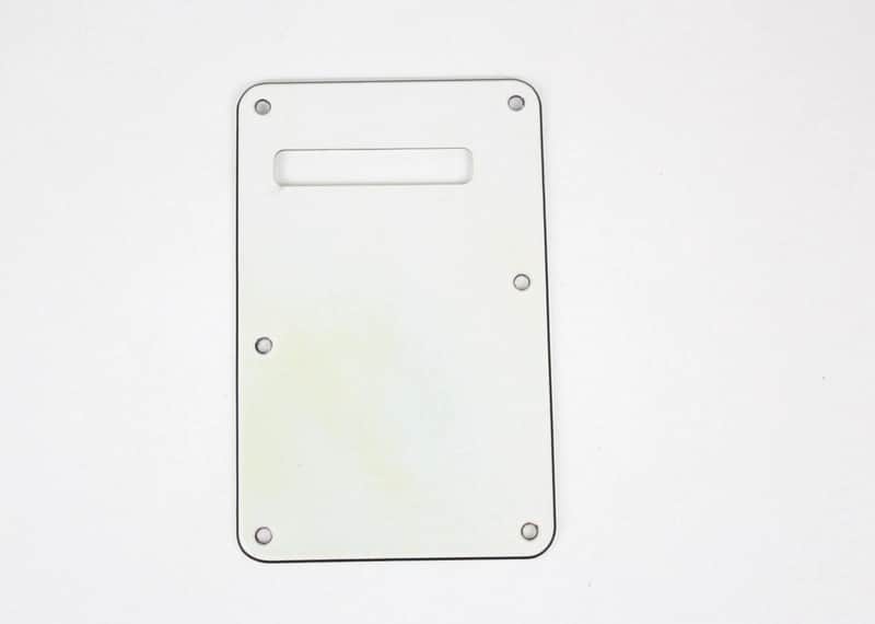 1991 Vintage Fender Stratocaster Plus/Deluxe/American Standard White Tremolo Back Cover USA Strat 1990s image 1