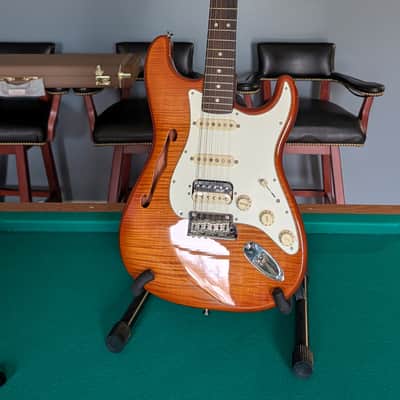Fender Semi Hollow Stratocaster 2019 - AAA flame ice tea image 15