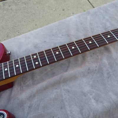 FENDER 1998 TELE-SONIC 1998 CRIMSON RED TRANSPARENT EARLY RUN 1st YEAR near MINT ORIGINAL! image 10