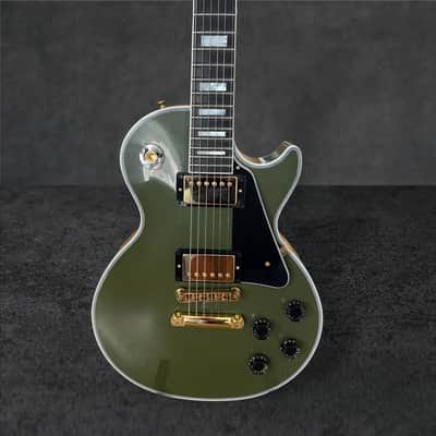2026 Gibson Custom Shop Les Paul Custom VOS – Olive Drab w/ Gold Hardware image 6