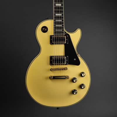 2012 Epiphone Les Paul Custom Blackback Antique Ivory image 4