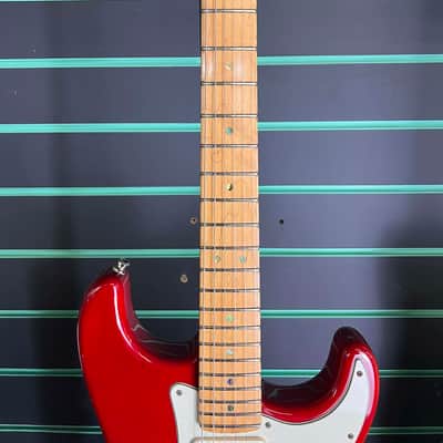 Fender American Deluxe Fat Stratocaster HSS Crimson Red Transparent 2001 image 6