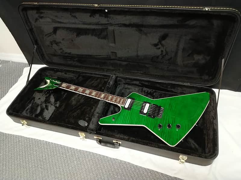 Dean Z 79 Floyd Custom LEFTY electric guitar Trans Green LEFT-HANDED - NEW w /CASE image 1