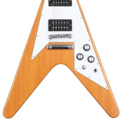 Gibson 70s Flying V Electric Guitar - Antique Natural image 2