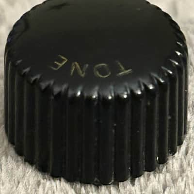 Harmony Silvertone Vintage USA Cupcake Tone Knob Black 1960s image 3
