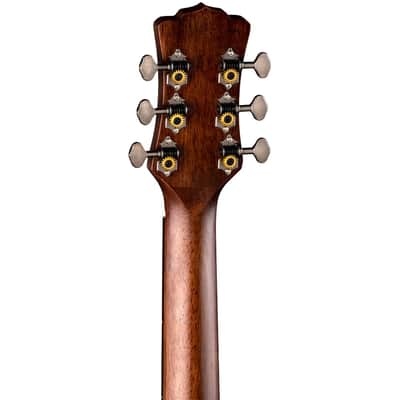 Luna Art Vintage Folk Left Handed Solid Spruce Top Distressed Acoustic Guitar image 5