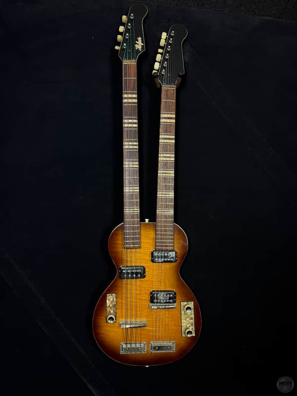 Höfner Double Neck Bass/Guitar Modell 191-1 from 1961 in sunburst with transport case image 1