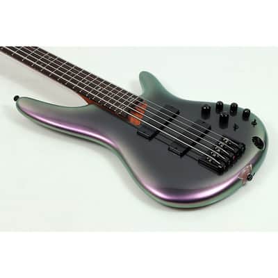 Ibanez SR505E 5-String Electric Bass Guitar Regular Black Aurora Burst image 3