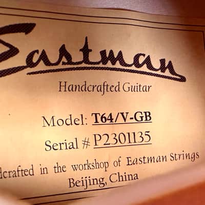 Eastman T64/v-GB Goldburst image 13