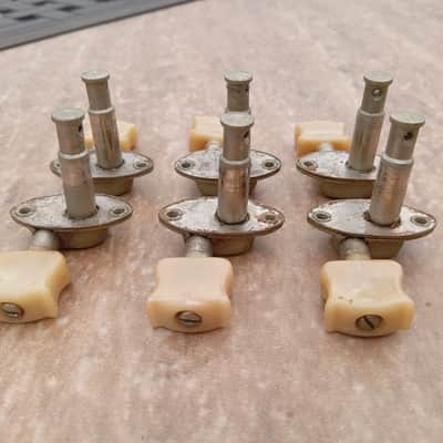 Set of Vintage 1940's Epiphone Kolb Guitar Tuners w/ Ferrules, Screws! image 6