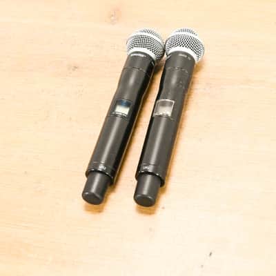 Shure UR4D Wireless Receiver w/ two UR2/SM58 Handheld Mics - L3 Band CG0128N image 12