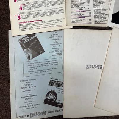Used Vintage Retro Old Set of 8 different music books Spanish/Folk Guitar Song & Method image 4