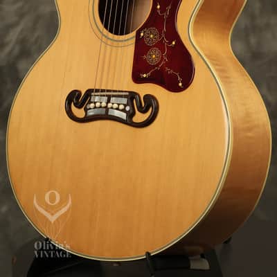 1962 Gibson J-200 Natural/BLONDE with highly figured flame maple back + sides image 7