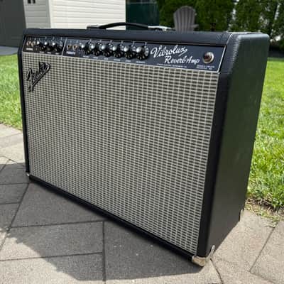 1965 Fender Vibrolux Reverb Blackface AA864 Amp Vintage - Jensen C10NS Speakers, 1966 Cabinet & Documentation image 2