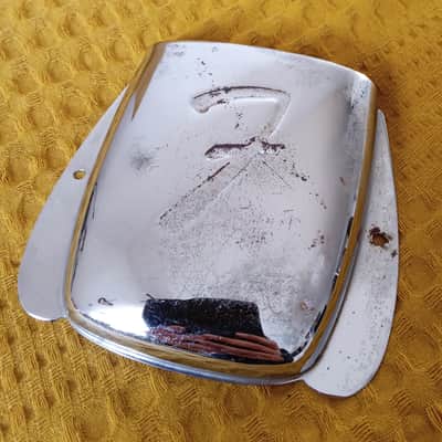 Fender Jazz Bass Original Ashtray Bridge Cover 1960s - Chrome image 4