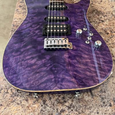 1995 Tom Anderson Guitarworks Drop Top Translucent Purple - Brazilian Rosewood image 2