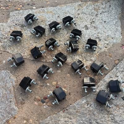 20x Pack World Max Bass Drum Small Single Side Die Cast Lug – Black Nickel image 1