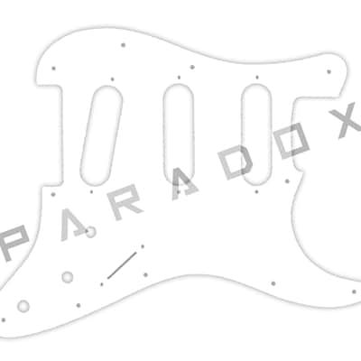 Custom Pickguard For 2000 - Present Made in America Fender Stratocaster Oversized Template with Burns Tri-Sonic Pickups - Solid White Thin .060" image 1