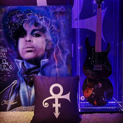 Artist - Prince Signed (COA)  Ibanez GIO RG Mikro - Short Scale Electric Guitar image 1